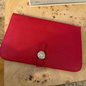 Hermes Red Leather Wallet